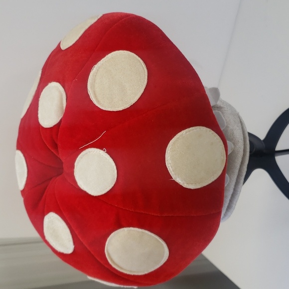 Elope Red Mushroom Hat Puffy Plush Vintage - Picture 4 of 12